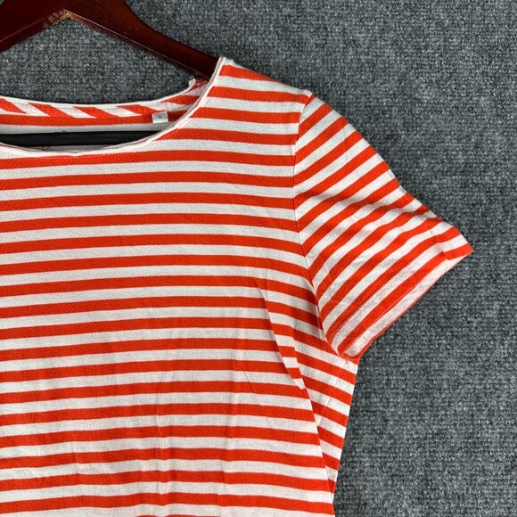J Crew Top Womens Small Supima Cotton Crewneck Tee Short Sleeve Pullover Striped - Picture 3 of 8